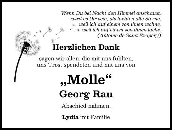 Traueranzeige von Georg Rau von Günzburger Zeitung