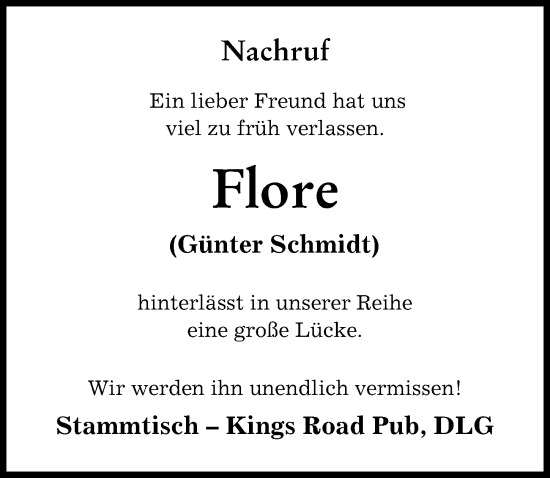 Traueranzeige von Günter Schmidt von Donau Zeitung
