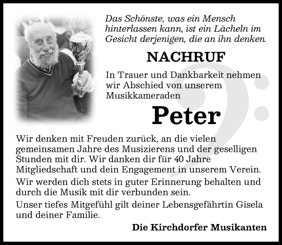 Traueranzeige von Peter  von Mindelheimer Zeitung