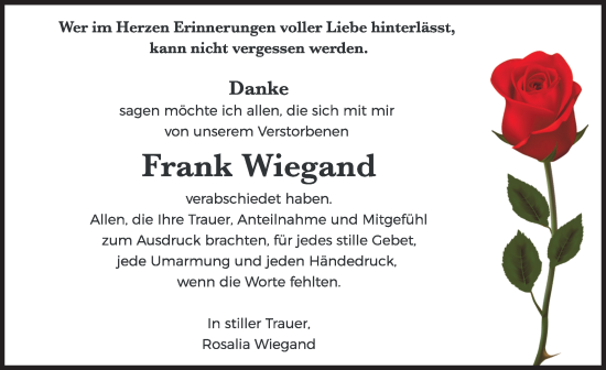 Traueranzeige von Frank Wiegand von Günzburger Zeitung