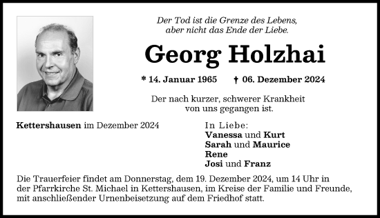 Traueranzeige von Georg Holzhai von Illertisser Zeitung