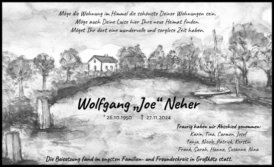 Traueranzeige von Wolfgang Neher von Günzburger Zeitung