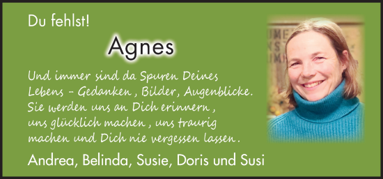 Traueranzeige von Agnes  von Mindelheimer Zeitung