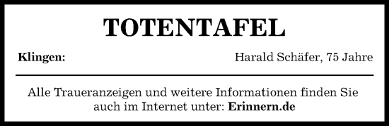 Traueranzeige von Totentafel vom 13.04.2024 von Aichacher Nachrichten