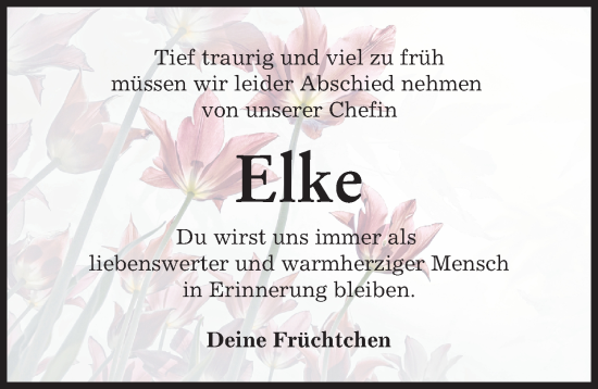 Traueranzeige von Elke  von Donau Zeitung