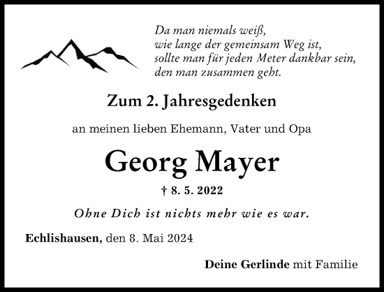 Traueranzeige von Georg Mayer von Günzburger Zeitung