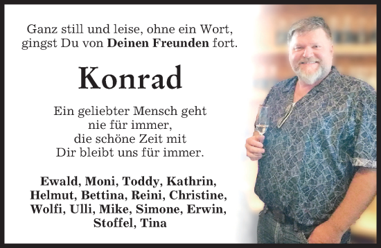 Traueranzeige von Konrad Wegele von Mindelheimer Zeitung