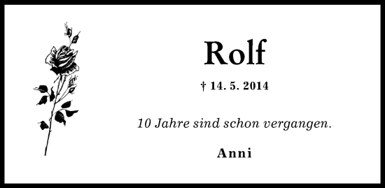 Traueranzeige von Rolf  von Mindelheimer Zeitung