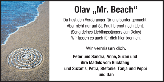 Traueranzeige von Olav  von Landsberger Tagblatt