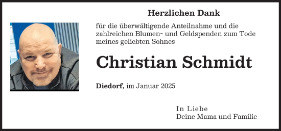 Traueranzeige von Christian Schmidt von Augsburger Allgemeine