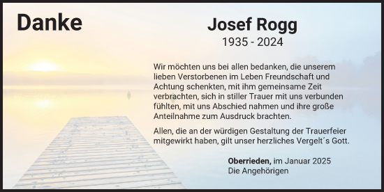 Traueranzeige von Josef Rogg von Mindelheimer Zeitung