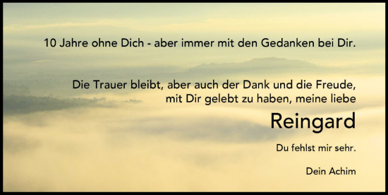 Traueranzeige von Reingard  von Augsburger Allgemeine