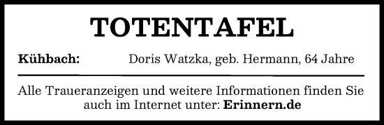 Traueranzeige von Totentafel vom 28.01.2025 von Aichacher Nachrichten