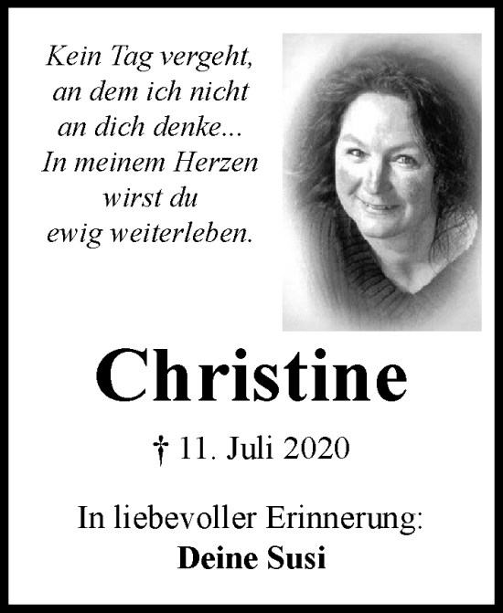 Traueranzeige von Christine  von Rieser Nachrichten