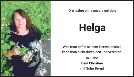 Traueranzeige von Helga  von Mindelheimer Zeitung