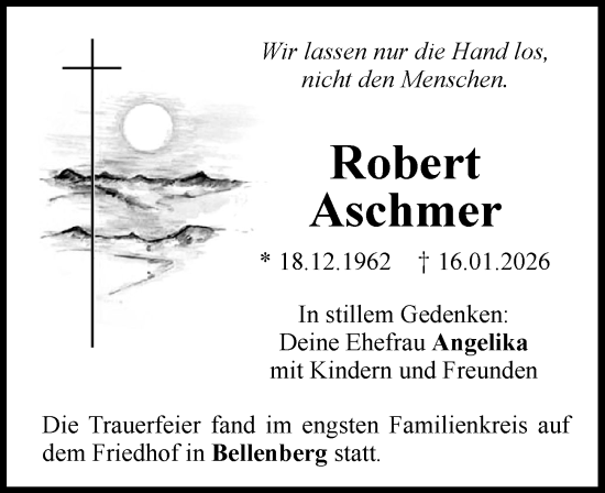 Traueranzeige von Robert Aschmer von Illertisser Zeitung